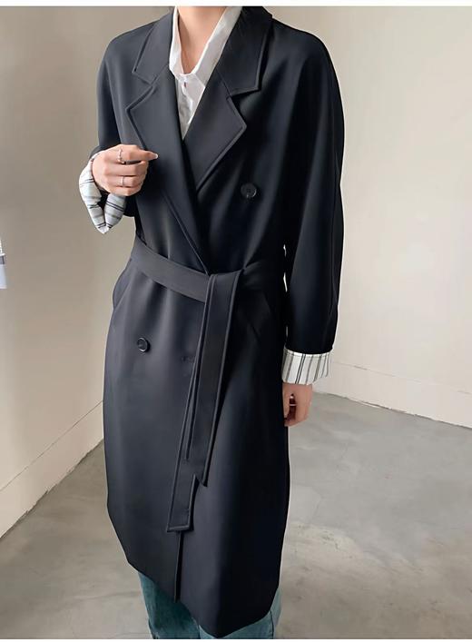 女王节抢购【自营】错过没有！清货不退【秋上新】高支高密～很有品质感 可卷边袖口中长风衣外套-喜出 商品图6