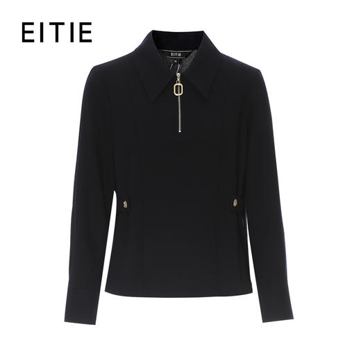 EITIE爱特爱POLO 领设计时尚年轻收腰显瘦小上衣8413106 商品图2