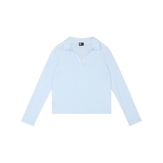 oneup亚麻翻领V领长袖Polo 商品图7