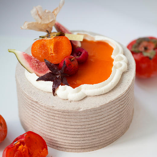 四季·秋「一叶知千秋」柿子焙茶味蛋糕 商品图9