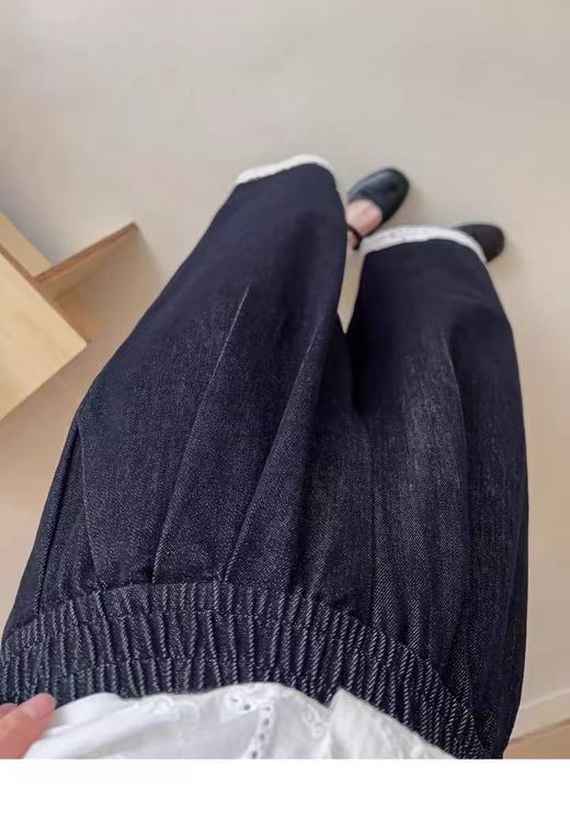 418良粉节|2026 活动爆款【自营】冰点价！退货勿拍【爆款牛仔】2025秋季新品~韩系爆款蕾丝拼接牛仔裤-喜出 商品图9