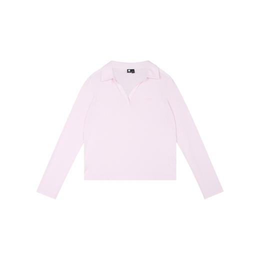 oneup亚麻翻领V领长袖Polo 商品图5