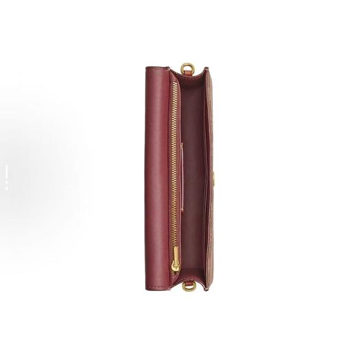 COACH蔻驰 21 品牌黄铜徽标按扣开合 涂层帆布 钱包 小号 女款 棕褐色拼焦糖色 商品图1