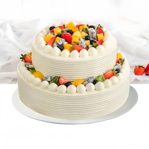 【双层水果盛宴】鲜果奶油蛋糕 商品图0