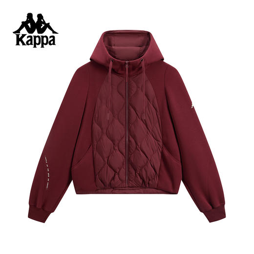 Kappa卡帕背靠背运动羽绒服女2025新款冬季保暖连帽外套上衣女潮K0F82XY40 商品图1