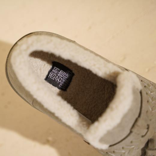 西村名物2025年冬季新款一脚蹬加绒保暖勃肯鞋厚底休闲毛毛鞋豆豆鞋T25DM49151 商品图10