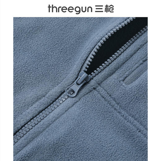 Threegun三枪 摇粒绒男士马甲-T80068A01 商品图7