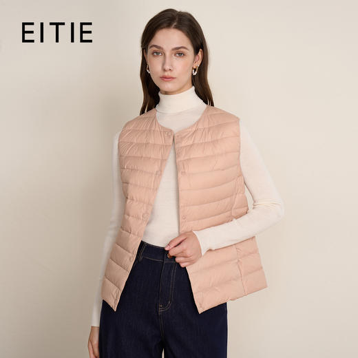 EITIE爱特爱舒适柔软打底贴身保暖内胆马夹短款羽绒服冬新款D2511903 商品图2