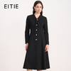 EITIE爱特爱V领蝴蝶结复古优雅金葱A字长袖连衣裙秋冬新款D2507921 商品缩略图0