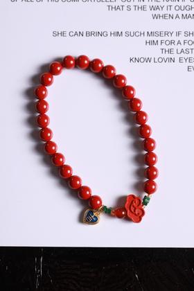 YHZS0148°吉祥·金禧·朱砂手串