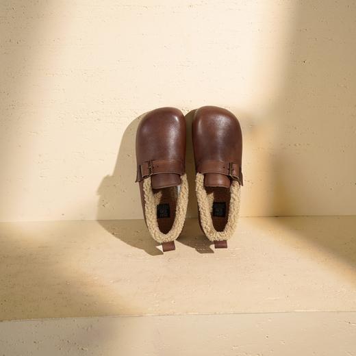 西村名物2025年冬季新款舒软平底加绒内底保暖勃肯鞋T25DM49081 商品图7