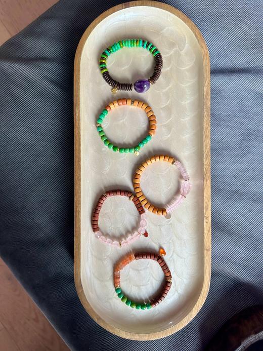 SpoiledBrat Jewelry 檀香木太阳石/粉晶/绿松石手串 商品图5