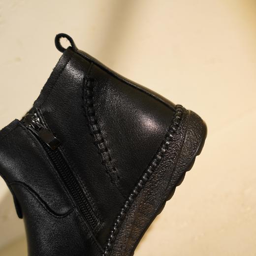 【绒里可选】西村名物2025年冬季新款厚底小坡跟舒软切尔西靴T25DS49231 商品图10