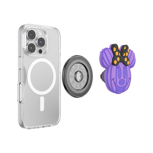 【米奇南瓜夜】派对南瓜米妮·MagSafe圆啪嗒 Disney联名系列 MAGSAFE磁吸手机气囊支架 Round圆啪嗒系列 紫色 夜光 万圣 商品图3