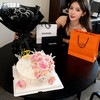 🎀【粉雪蜜语】雪山玫瑰蝴蝶鲜花蛋糕 商品缩略图4