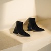 西村名物2025年冬季新款粗跟短筒绒面时尚切尔西靴T25DS49581 商品缩略图7