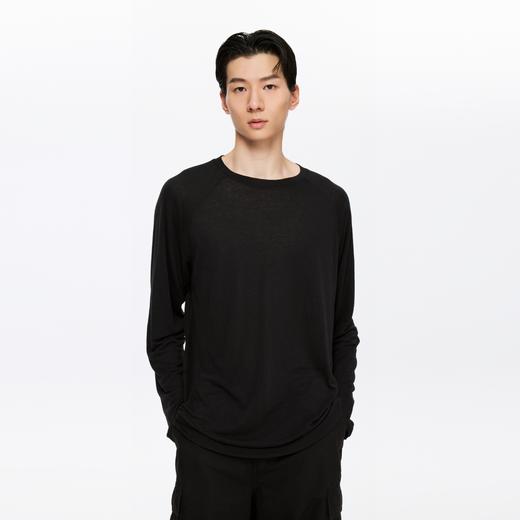 oneup天丝亚麻插肩长袖T恤（男女同款） 商品图3