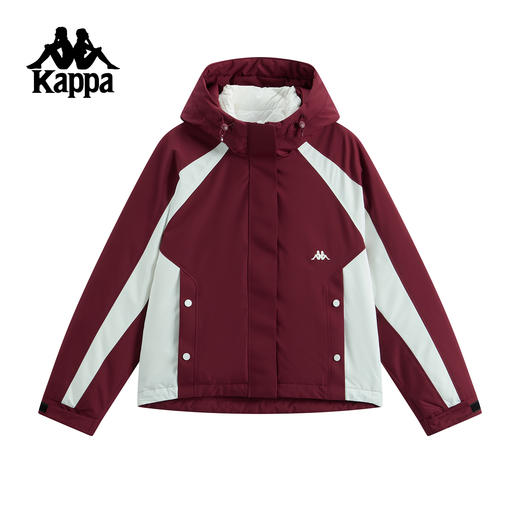 Kappa卡帕背靠背运动羽绒服女2025新款冬季户外保暖连帽工装外套K0F82YY49 商品图1
