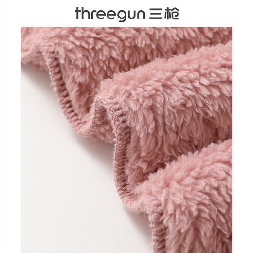 Threegun三枪 马卡绒圆领开襟女士家居套-T80059D01 商品图8
