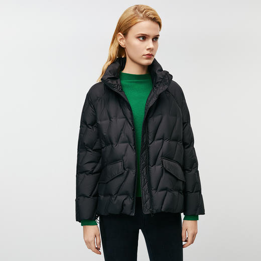 EITIE爱特爱冬季新款时尚简约显瘦百搭立领短款羽绒服8011715 商品图5