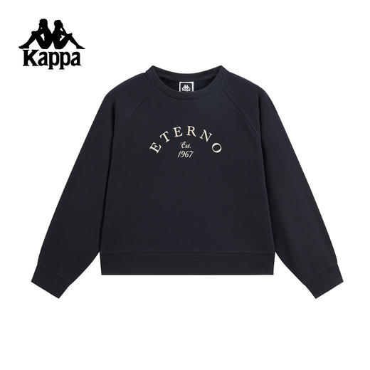 Kappa卡帕背靠背运动卫衣女2025新款秋季休闲宽松针织套头衫上衣K0F82WT21 商品图0