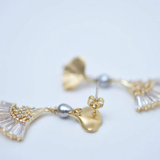 订购8周到｜Monshiro-ginkgo-银杏叶 吊坠 耳环［日本设计师］ 商品图5