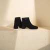 西村名物2025年冬季新款短筒粗跟气质瘦瘦靴切尔西靴T25DS49571 商品缩略图7