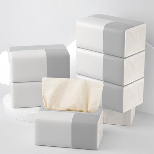 柚家竹纤维纸巾 尊享版130抽/包 3层 6包/提 1提装66753 商品图3