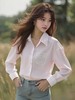春季推荐2026→【自营】维纳真蒂2950清新条纹蕾丝口袋衬衫-喜出 商品缩略图4