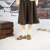 西村名物2025年冬季新款舒软平底防滑加绒内里保暖豆豆鞋全包勃肯鞋T25DM49101 商品缩略图4