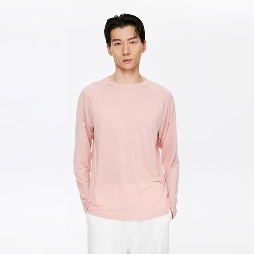 oneup天丝亚麻插肩长袖T恤（男女同款） 商品图2