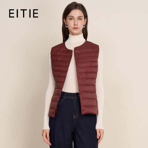 EITIE爱特爱舒适柔软打底贴身保暖内胆马夹短款羽绒服冬新款D2511903 商品图1
