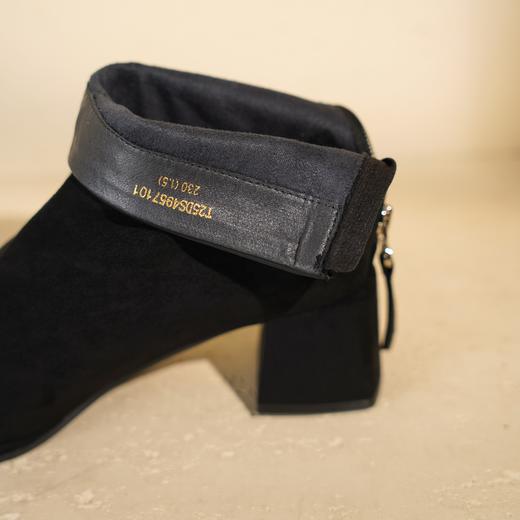 西村名物2025年冬季新款短筒粗跟气质瘦瘦靴切尔西靴T25DS49571 商品图9