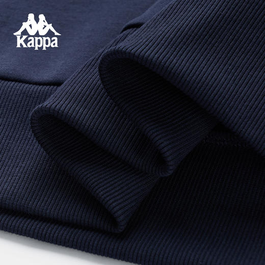Kappa卡帕背靠背运动卫衣男2025新款秋季针织加绒套头衫保暖上衣K0F72WT30 商品图4