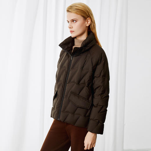 EITIE爱特爱冬季新款时尚简约显瘦百搭立领短款羽绒服8011715 商品图8