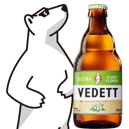 比利时进口白熊啤酒精酿啤酒白熊接骨木花啤酒330ml 商品图0