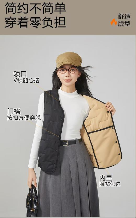 女王节抢购价-不支持退【自营】100%绵羊毛《雪中飞品牌》春秋冬三季可穿2580男女同款气绒羊毛马甲（3-7天发）-喜出 商品图7