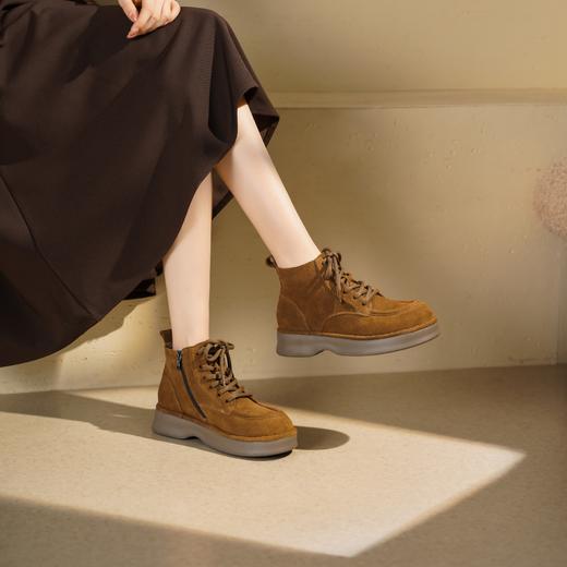 西村名物2025年秋冬新款串珠民族风马丁靴洋气小短靴袋鼠靴T25DS49311 商品图5