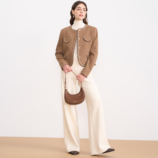 EITIE爱特爱复古高级感优雅气质小香风显瘦短外套秋冬新款D2503911 商品图3