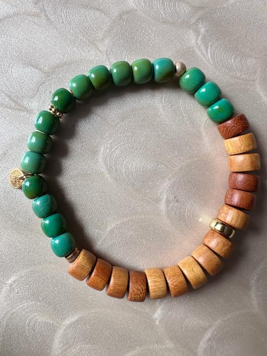 SpoiledBrat Jewelry 檀香木太阳石/粉晶/绿松石手串 商品图3