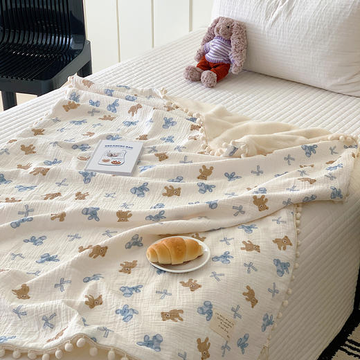 自然醒秋冬纱布绵软毯MT 商品图0