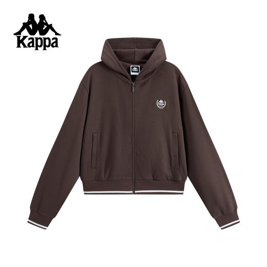 Kappa卡帕背靠背运动外套女2025秋季新款休闲针织连帽开衫上衣女K0F82MK02 商品图1