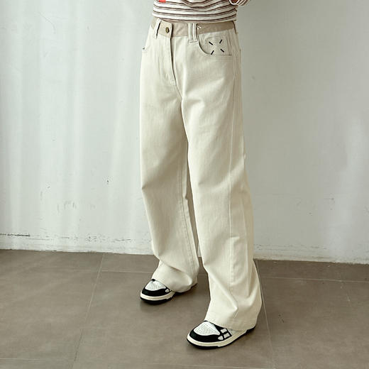 秋季韩系简约百搭牛仔裤 商品图2