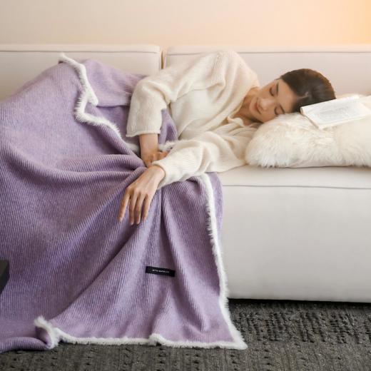 【换季出清】自然醒针织羊毛手工编织毯MT 商品图0