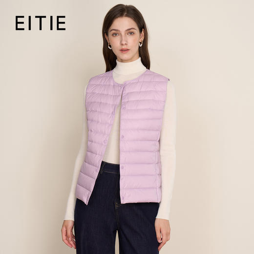 EITIE爱特爱舒适柔软打底贴身保暖内胆马夹短款羽绒服冬新款D2511903 商品图3