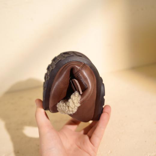 西村名物2025年冬季新款舒软平底加绒内底保暖勃肯鞋T25DM49081 商品图11