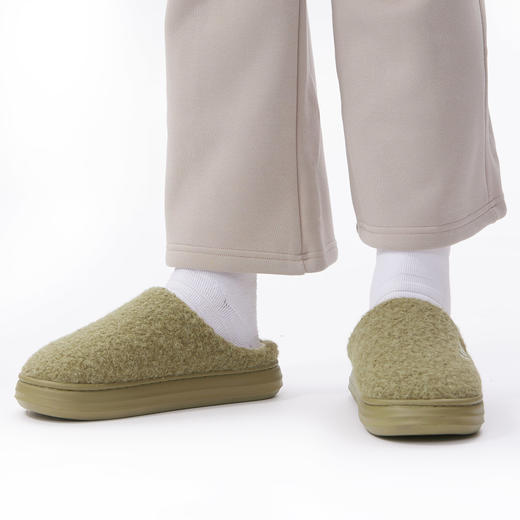 【多样屋专柜】多样屋棉云绒舒适拖/琉璃绿棉拖鞋女士秋冬家居室内厚底保暖情侣男士 商品图2