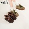 Safiya/索菲娅2025潮趣松果系带厚底百搭艺术家联名保暖加绒短靴SFD4118326 商品缩略图0