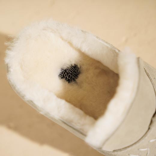 西村名物2025年冬季新款流苏毛毛底勃肯鞋时尚休闲加绒保暖女后空鞋T25DM49161 商品图10