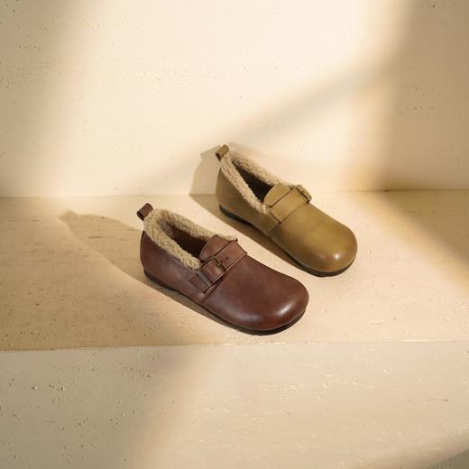 西村名物2025年冬季新款舒软平底加绒内底保暖勃肯鞋T25DM49081 商品图6